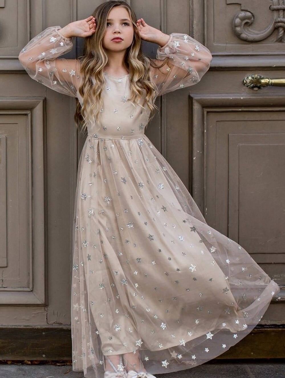 Joyfolie Mia Joy Layla Dress in Champagne Size 8